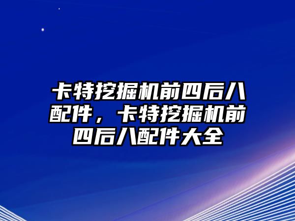 卡特挖掘機前四后八配件，卡特挖掘機前四后八配件大全