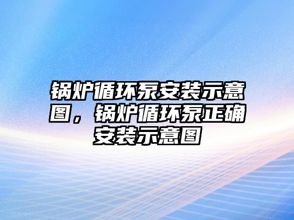 鍋爐循環(huán)泵安裝示意圖，鍋爐循環(huán)泵正確安裝示意圖