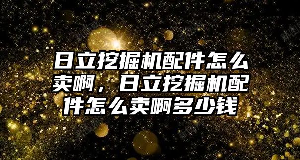 日立挖掘機(jī)配件怎么賣啊，日立挖掘機(jī)配件怎么賣啊多少錢