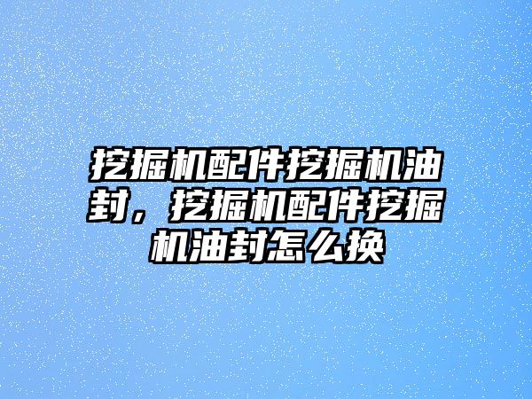 挖掘機配件挖掘機油封，挖掘機配件挖掘機油封怎么換