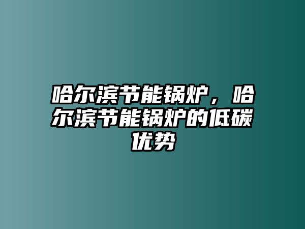 哈爾濱節(jié)能鍋爐，哈爾濱節(jié)能鍋爐的低碳優(yōu)勢(shì)