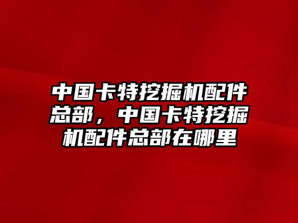 中國卡特挖掘機配件總部，中國卡特挖掘機配件總部在哪里