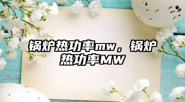 鍋爐熱功率mw，鍋爐熱功率MW