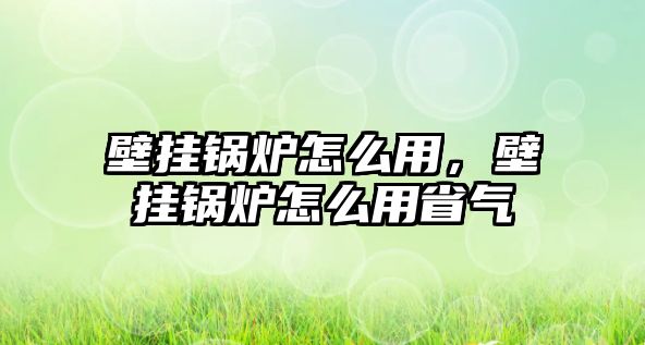 壁掛鍋爐怎么用，壁掛鍋爐怎么用省氣