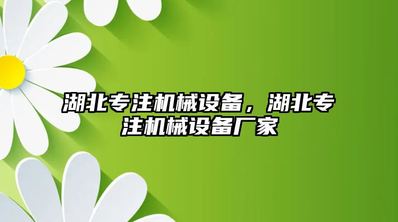 湖北專注機械設(shè)備，湖北專注機械設(shè)備廠家