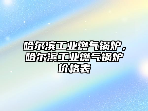 哈爾濱工業(yè)燃氣鍋爐，哈爾濱工業(yè)燃氣鍋爐價格表