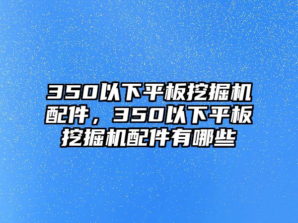 350以下平板挖掘機(jī)配件，350以下平板挖掘機(jī)配件有哪些