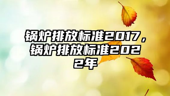 鍋爐排放標(biāo)準(zhǔn)2017，鍋爐排放標(biāo)準(zhǔn)2022年