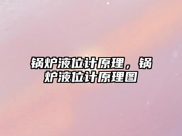 鍋爐液位計原理，鍋爐液位計原理圖