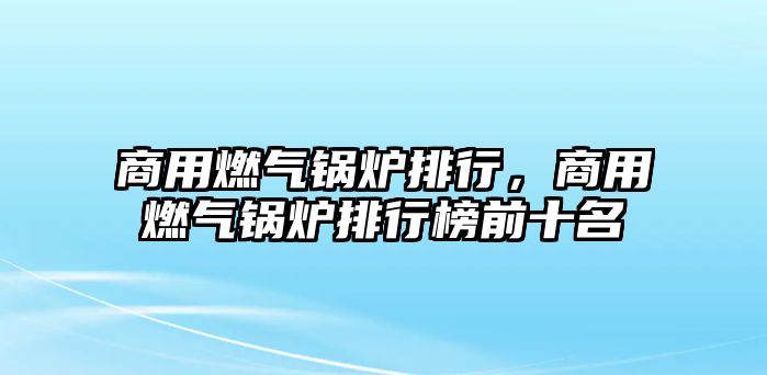 商用燃?xì)忮仩t排行，商用燃?xì)忮仩t排行榜前十名