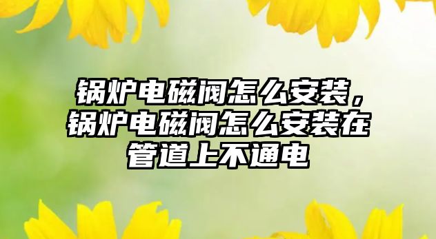 鍋爐電磁閥怎么安裝，鍋爐電磁閥怎么安裝在管道上不通電