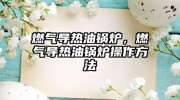 燃?xì)鈱?dǎo)熱油鍋爐，燃?xì)鈱?dǎo)熱油鍋爐操作方法