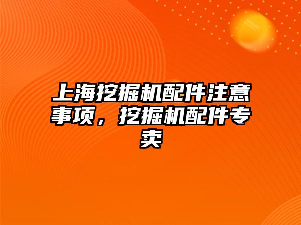 上海挖掘機配件注意事項，挖掘機配件專賣