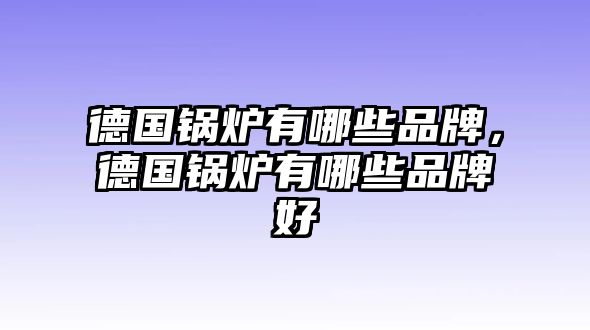 德國(guó)鍋爐有哪些品牌，德國(guó)鍋爐有哪些品牌好