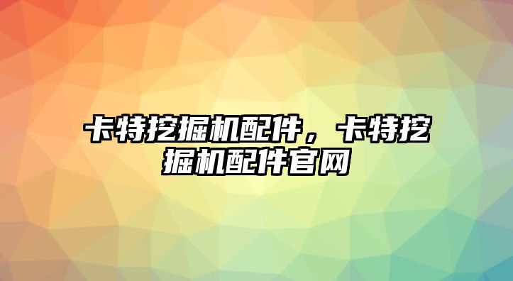 卡特挖掘機配件，卡特挖掘機配件官網(wǎng)