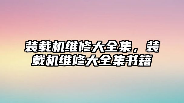 裝載機(jī)維修大全集，裝載機(jī)維修大全集書籍