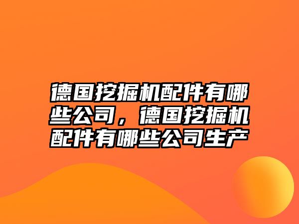 德國(guó)挖掘機(jī)配件有哪些公司，德國(guó)挖掘機(jī)配件有哪些公司生產(chǎn)