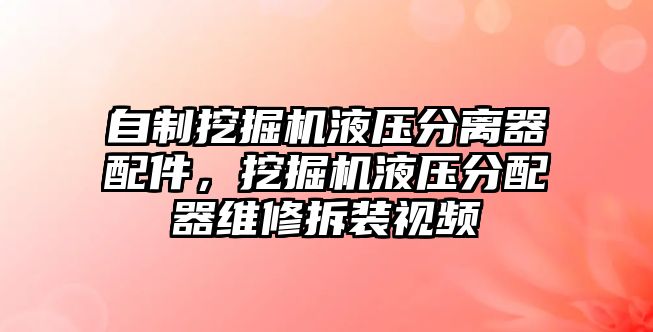 自制挖掘機(jī)液壓分離器配件，挖掘機(jī)液壓分配器維修拆裝視頻