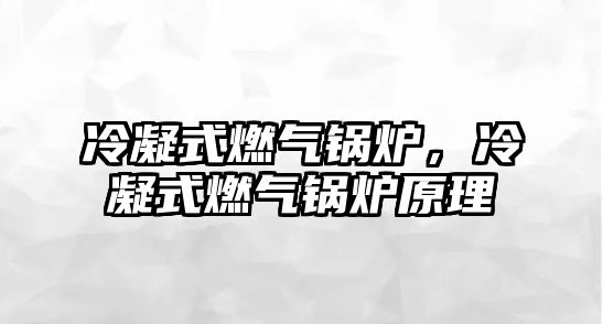 冷凝式燃?xì)忮仩t，冷凝式燃?xì)忮仩t原理