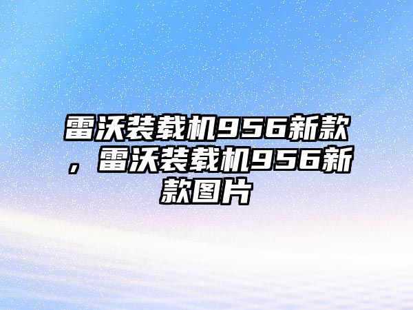 雷沃裝載機956新款，雷沃裝載機956新款圖片