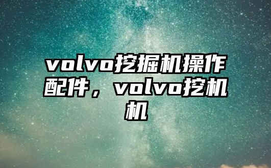 volvo挖掘機(jī)操作配件，volvo挖機(jī)機(jī)