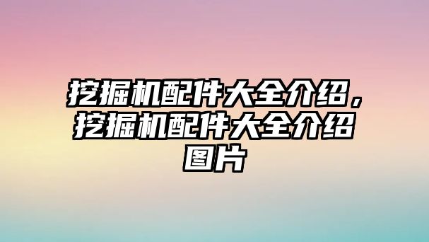 挖掘機(jī)配件大全介紹，挖掘機(jī)配件大全介紹圖片