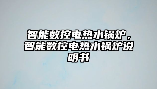 智能數(shù)控電熱水鍋爐，智能數(shù)控電熱水鍋爐說(shuō)明書(shū)