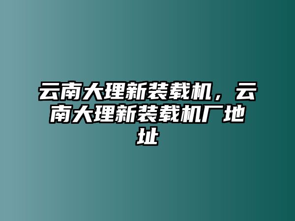 云南大理新裝載機，云南大理新裝載機廠地址