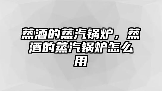 蒸酒的蒸汽鍋爐，蒸酒的蒸汽鍋爐怎么用