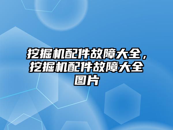 挖掘機配件故障大全，挖掘機配件故障大全圖片