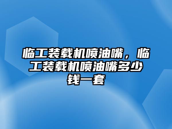 臨工裝載機(jī)噴油嘴，臨工裝載機(jī)噴油嘴多少錢一套