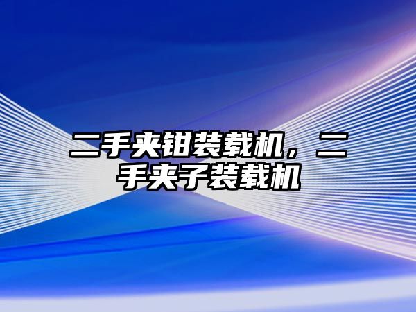 二手夾鉗裝載機，二手夾子裝載機