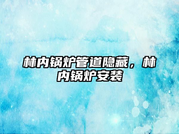 林內(nèi)鍋爐管道隱藏，林內(nèi)鍋爐安裝