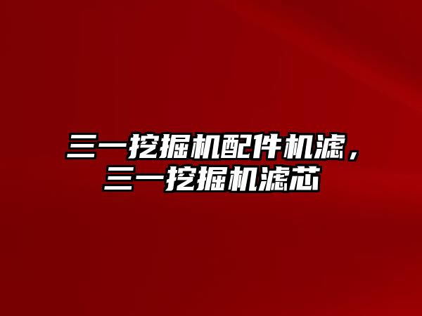 三一挖掘機配件機濾，三一挖掘機濾芯