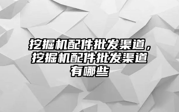 挖掘機配件批發(fā)渠道，挖掘機配件批發(fā)渠道有哪些