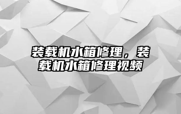 裝載機水箱修理，裝載機水箱修理視頻