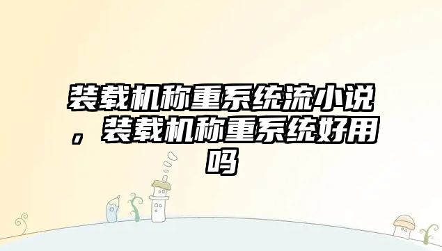 裝載機稱重系統(tǒng)流小說，裝載機稱重系統(tǒng)好用嗎