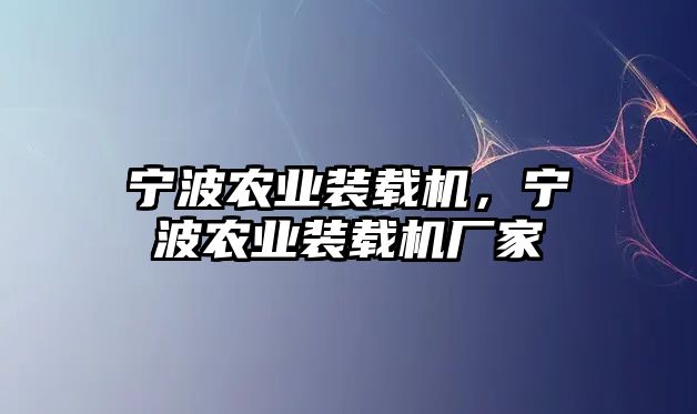 寧波農(nóng)業(yè)裝載機(jī)，寧波農(nóng)業(yè)裝載機(jī)廠家