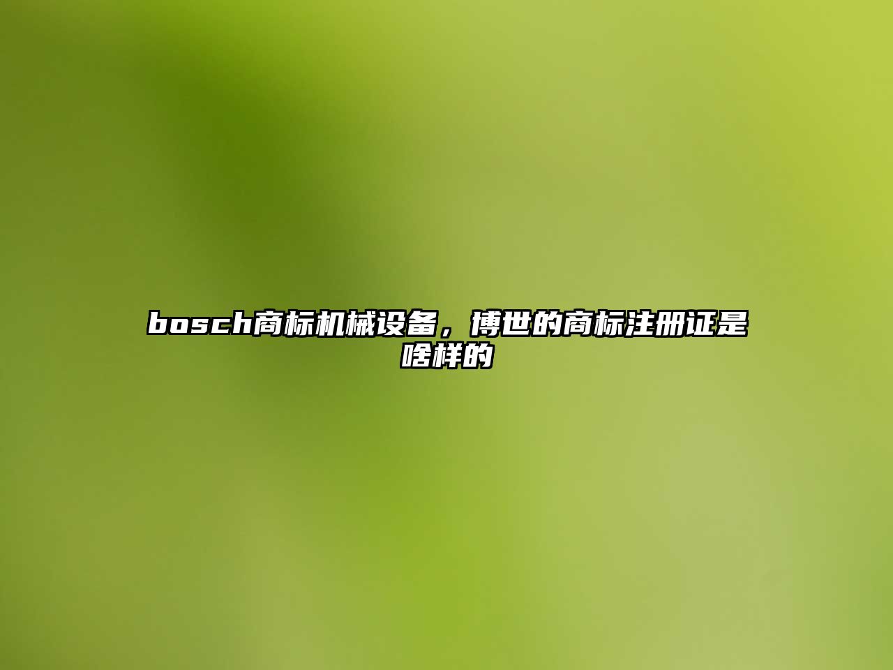 bosch商標(biāo)機械設(shè)備，博世的商標(biāo)注冊證是啥樣的