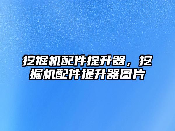 挖掘機配件提升器，挖掘機配件提升器圖片