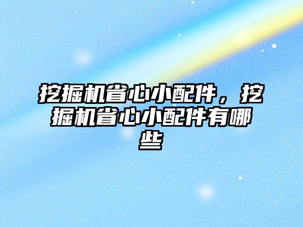 挖掘機省心小配件，挖掘機省心小配件有哪些