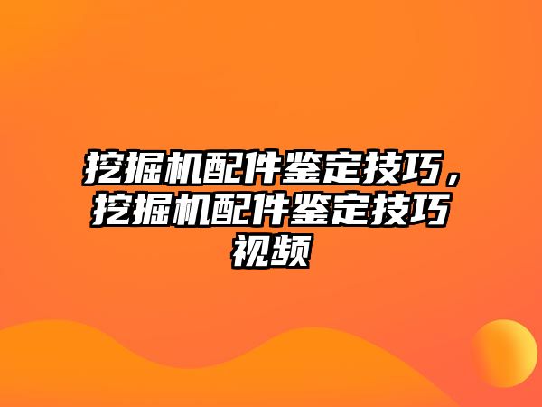 挖掘機(jī)配件鑒定技巧，挖掘機(jī)配件鑒定技巧視頻