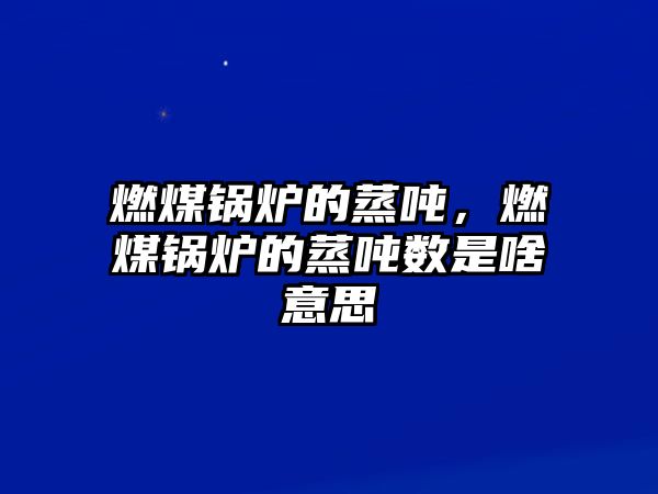 燃煤鍋爐的蒸噸，燃煤鍋爐的蒸噸數(shù)是啥意思