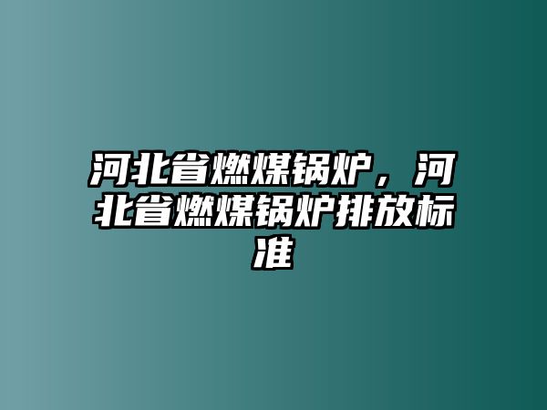 河北省燃煤鍋爐，河北省燃煤鍋爐排放標(biāo)準(zhǔn)