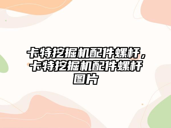 卡特挖掘機配件螺桿，卡特挖掘機配件螺桿圖片