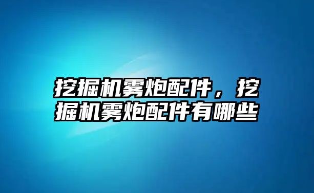 挖掘機(jī)霧炮配件，挖掘機(jī)霧炮配件有哪些