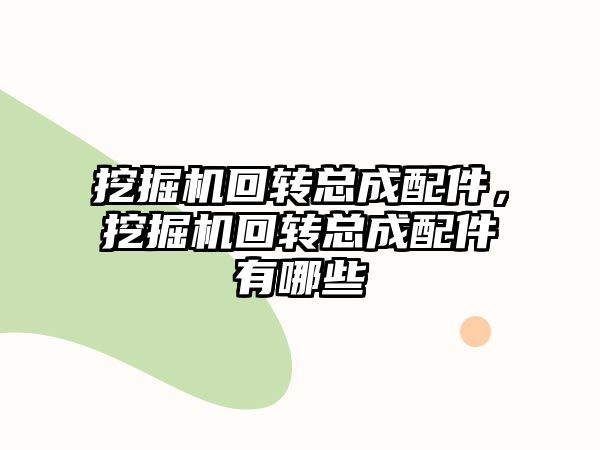 挖掘機回轉總成配件，挖掘機回轉總成配件有哪些