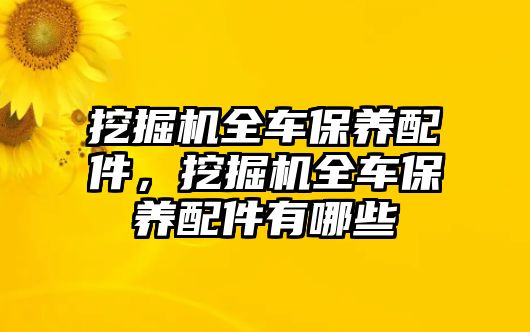 挖掘機(jī)全車保養(yǎng)配件，挖掘機(jī)全車保養(yǎng)配件有哪些