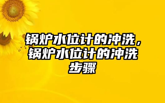 鍋爐水位計的沖洗，鍋爐水位計的沖洗步驟