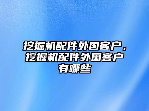 挖掘機(jī)配件外國(guó)客戶，挖掘機(jī)配件外國(guó)客戶有哪些